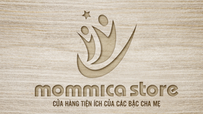 Thiết kế logo Cửa h&agrave;ng tiện &iacute;ch Mommica