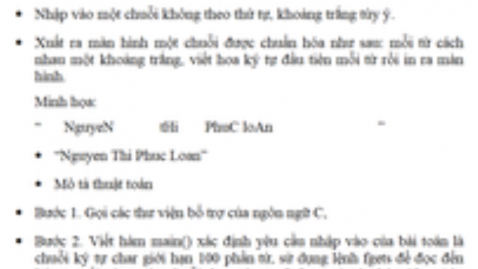 Ng&ocirc;n ngữ C, Đồ &Aacute;n M&ocirc;n Học