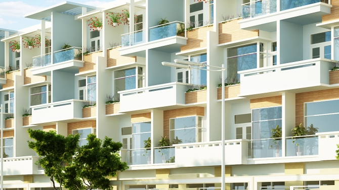 Thiết kế nh&agrave; li&ecirc;n kế - KDC Phước Kiển