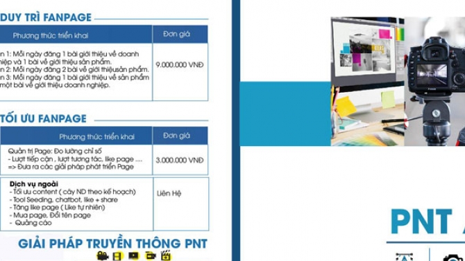Bảng gi&aacute; PNT Agency