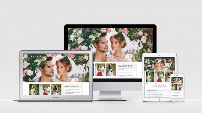 Thiết kế giao diện website Kim Tuyến Bridal