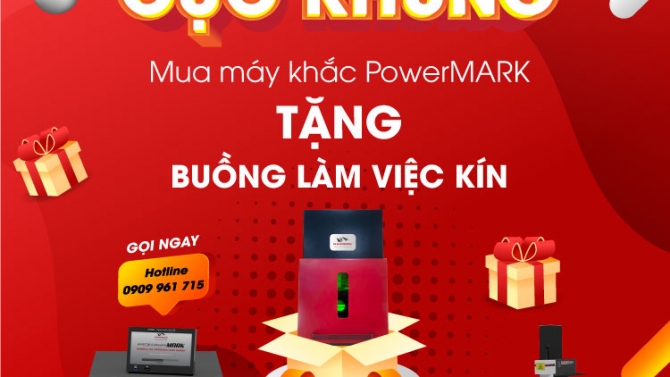 Thiết kế banner cho chiến dịch khuyến m&atilde;i của c&ocirc;ng ty cung cấp m&aacute;y laser c&ocirc;ng nghiệp
