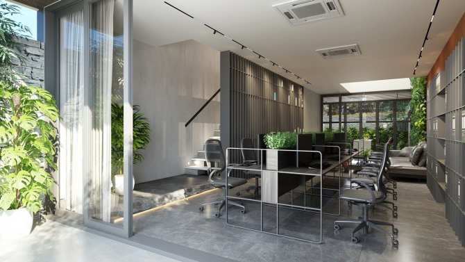 Nh&agrave; ở kết hợp văn ph&ograve;ng