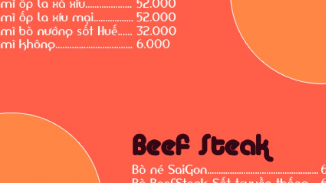 banner menu qu&aacute;n cafe