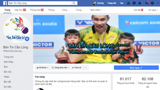 Fanpage "Bản Tin Cầu L&ocirc;ng"