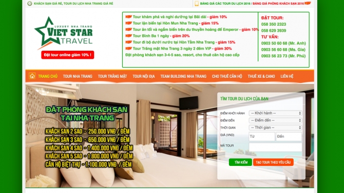 Thiết kế Website Việt Start Travel