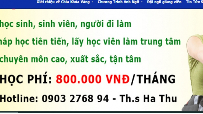 Thiết kế web Trung T&acirc;m Ngoại Ngữ