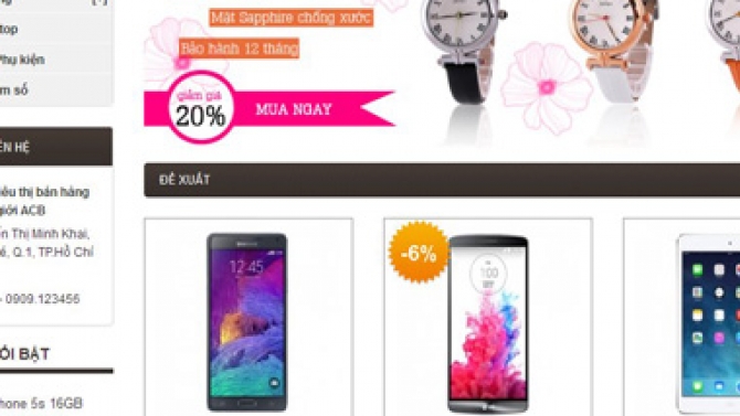 Thiết kế trang web d&ugrave;ng để quảng c&aacute;o chạy sản phẩm tr&ecirc;n shop