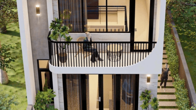 Thiết kế nh&agrave; g&aacute;c lửng hiện đại