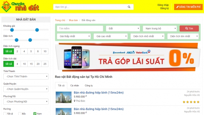 Dự &aacute;n chuyennhadat.net
