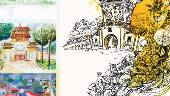 Vẽ minh hoạ Phong cảnh - illustration Landscape