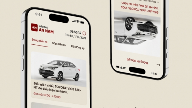 Thiết kế giao diện ứng dụng đấu gi&aacute; trực tuyến