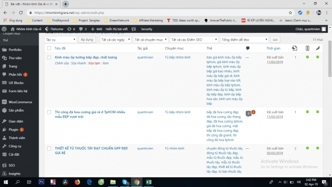 Content website Nhomkinhgiare / Nhomkinhtiencuong