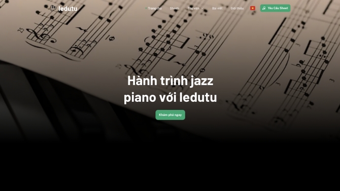 Website b&aacute;n sheet nhạc v&agrave; viết blog
