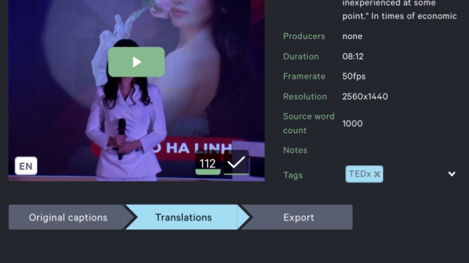 Dịch nội dung tiếng anh TED