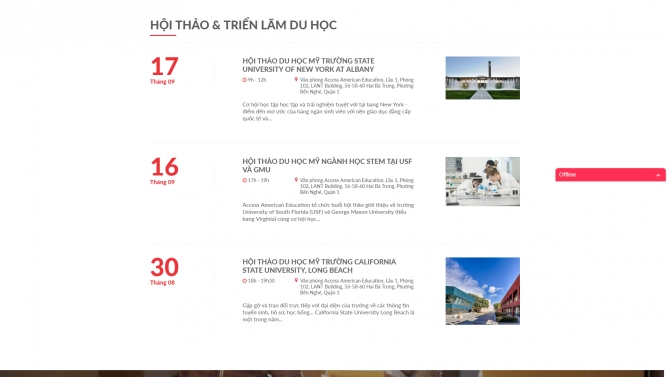 Lập tr&igrave;nh website Access American Education