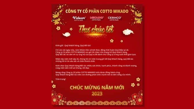 Thu ch&uacute;c Tết của tập đo&agrave;n gạch MIKADO