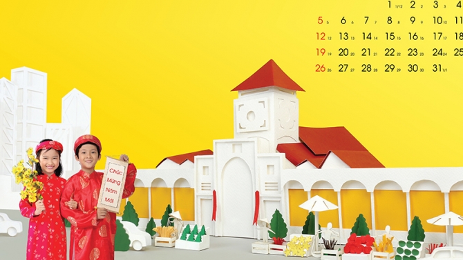 Thiết kế bộ lịch 2014 cho Holcim (Lịch b&agrave;n - Lịch tường - Lich block - Bao l&igrave; x&igrave;)