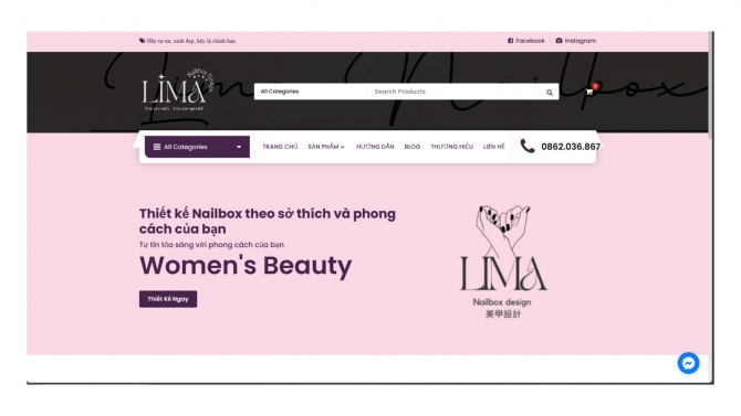 thiết kế website nail
