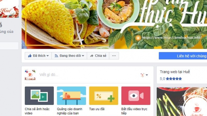 Quản l&yacute; page ẩm thực