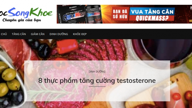Website cung cấp kiến thức về sức khỏe