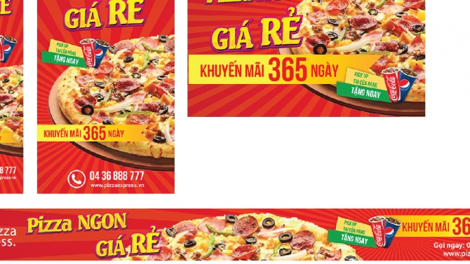 Thiết kế banner Pizza Express