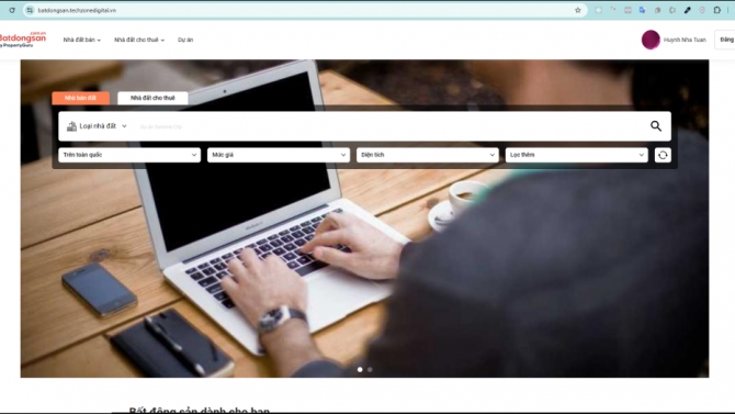 Thiết kế website Bất Động Sản