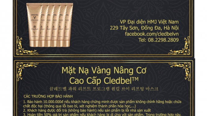 THẺ BẢO HÀNH NHÃN HÀNG CLEDBEL VI&Ecirc;̣T NAM