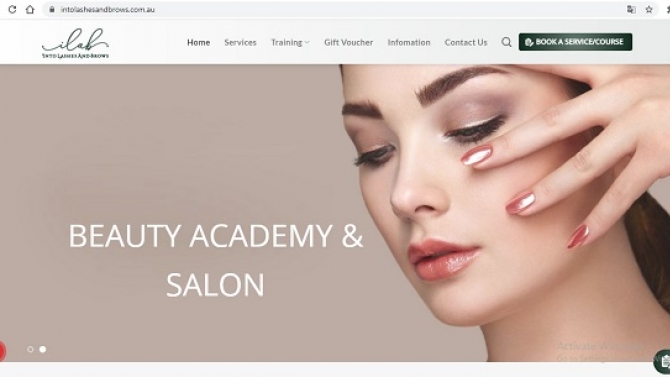 Thiết kế web đ&agrave;o tạo thẩm mỹ