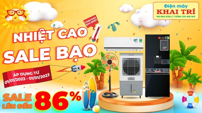 Thiết kế banners M&ugrave;a N&oacute;ng cho Điện M&aacute;y Khai Tr&iacute;