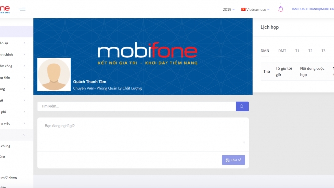 Hệ thống quản trị doanh nghiệp cho 1 trung t&acirc;m điều h&agrave;nh của Mobifone