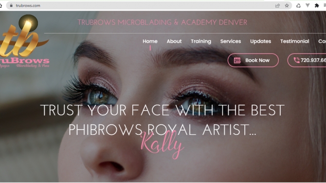 Thiết kế website https://trubrows.com/