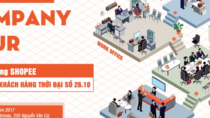 Thiết kế bộ ấn phẩm Shopee Company Tour