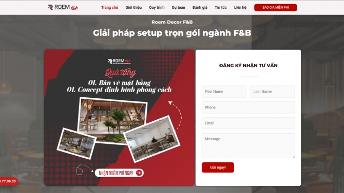 Thiết kế web fnb.roem.vn