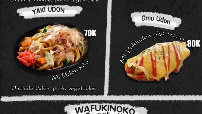 Thiết kế menu qu&aacute;n ăn nhật