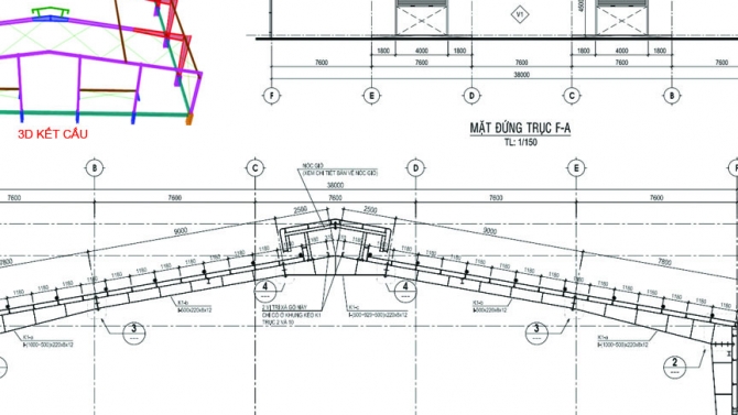Thiết kế kiến tr&uacute;c, kết cấu