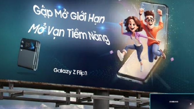 H&igrave;nh ảnh quảng c&aacute;o cho Samsung