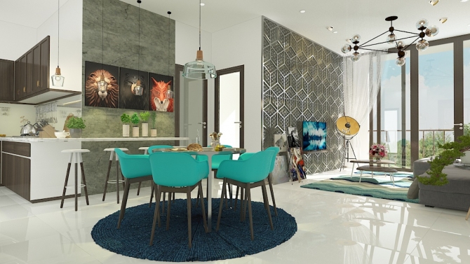 Thiết kế chung cư 70m2 tại Thảo Điền Q2