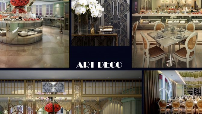 Thiết kế nội thất nh&agrave; h&agrave;ng Buffet Vincom B Center
