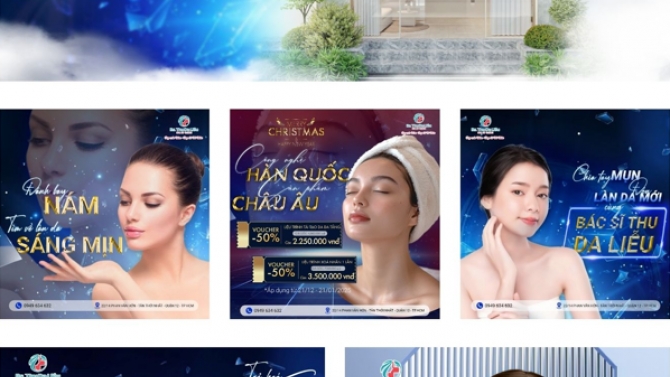 Thiết kế ấn phẩm truyền th&ocirc;ng &ndash; Poster quảng b&aacute; Ph&ograve;ng kh&aacute;m Da liễu B&aacute;c sĩ Thu
