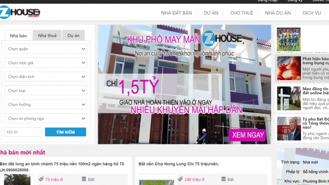 Website bất động sản