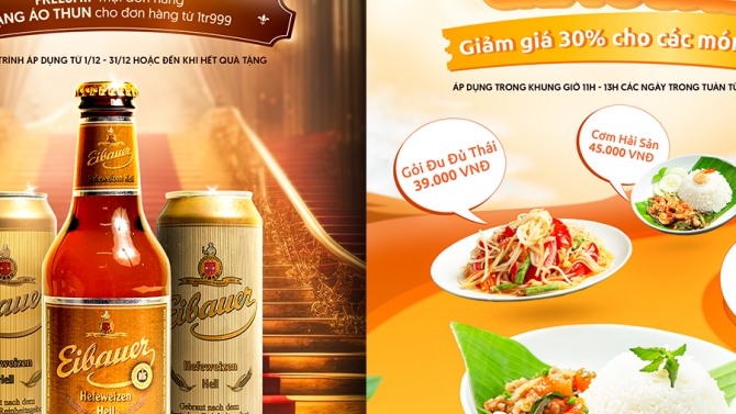 Thiết kế social post h&atilde;ng bia v&agrave; m&oacute;n Th&aacute;i