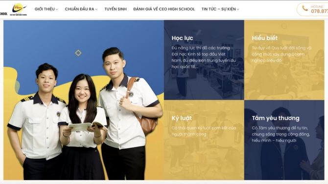X&acirc;y dựng website ceohighschool.edu.vn