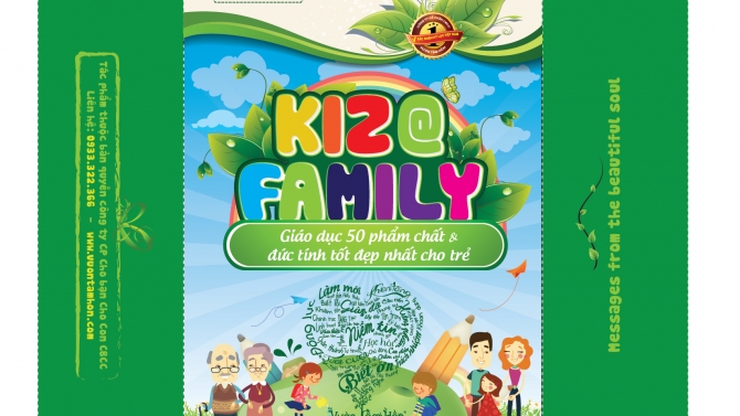 Thiết kế lại vỏ hộp cao cấp  KIZ@FAMILY cho vườn t&acirc;m hồn