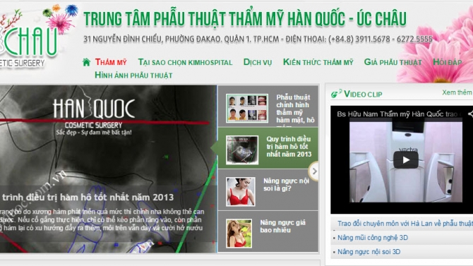 Thẩm mỹ viện &Uacute;C CH&Acirc;U