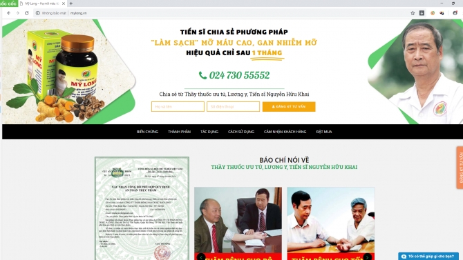 Thiết kế Landing Page cho Đ&ocirc;ng Y QC