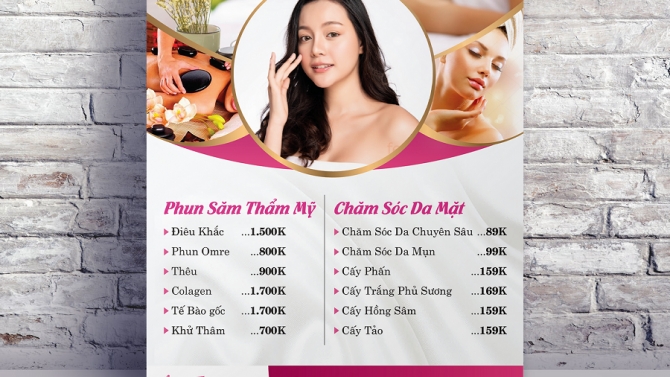 Menu Poster Spa Beauty Design