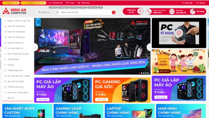 Thiết kế website Minh An Computer