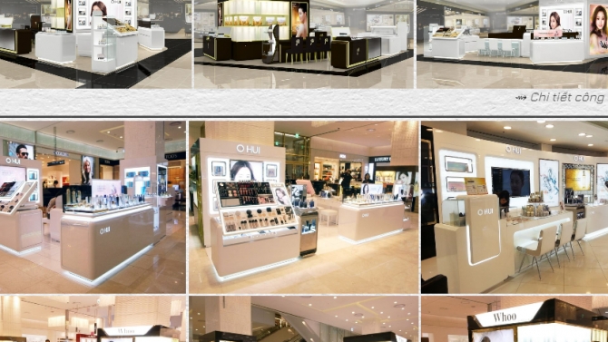 Thiết kế - thi c&ocirc;ng shop mỹ phẩm OHUI-Whoo