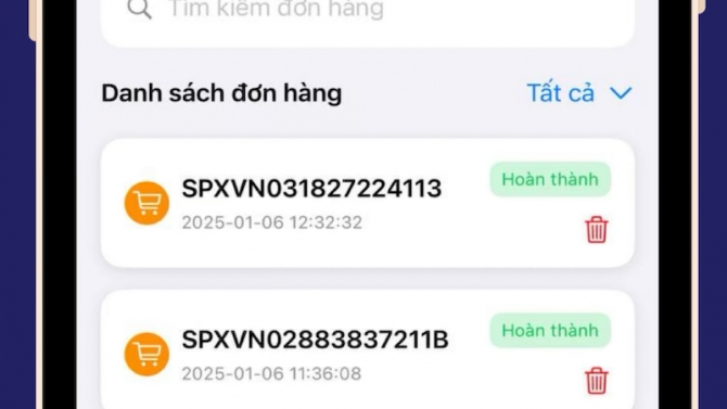 Thiết kế app g&oacute;i h&agrave;ng chuẩn